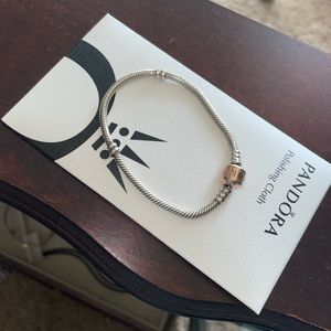 Pandora rose gold and silver bracelet